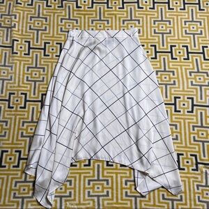 Primark White Black Womens Skirt Plaid 8